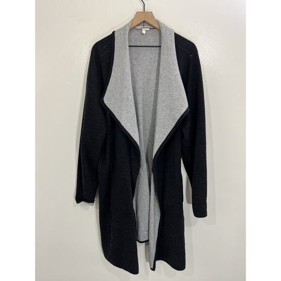 Eileen Fisher Wool Doubleknit Organic Cotton Cashmere Cardigan 3X Duster Scandi - Picture 1 of 13